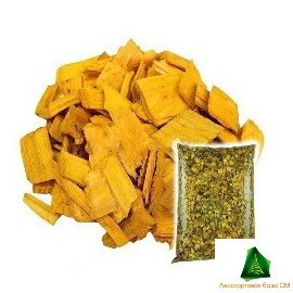 Щепа декоративная жёлтая (меш. 60 л.)